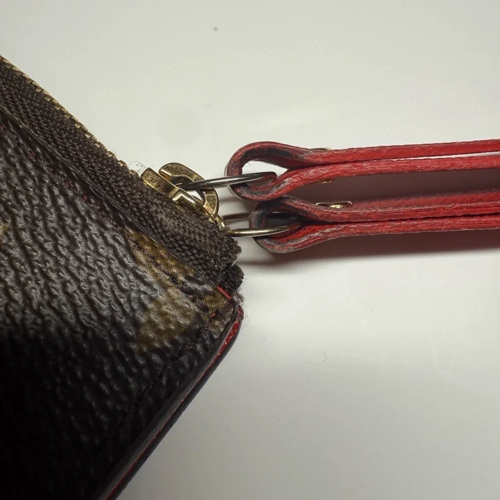Louis Vuitton Monogram Portefeuille Adele Long Wallet with Red Interior